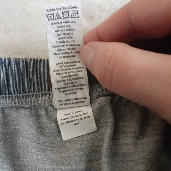 Tea Collection Girl's Size 7 Blue Gray Pinstripe Cotton Skirt - Picture 6 of 8